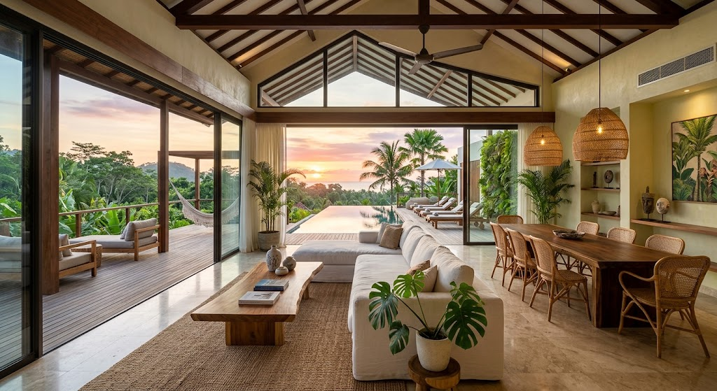 Salon contemporain de villa de prestige